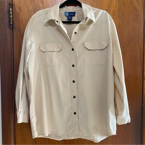 Avenue Blues Vintage Cream colored Button Down Long Sleeve Shirt - Size 14-16